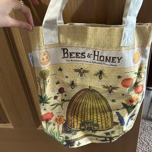 bees & honey tote bag by cavallini & co san francisco